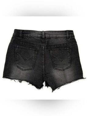 GUC Hudson Big Girls Mid-Rise Cut-Off Denim Jean Shorts in Black / Gray 10